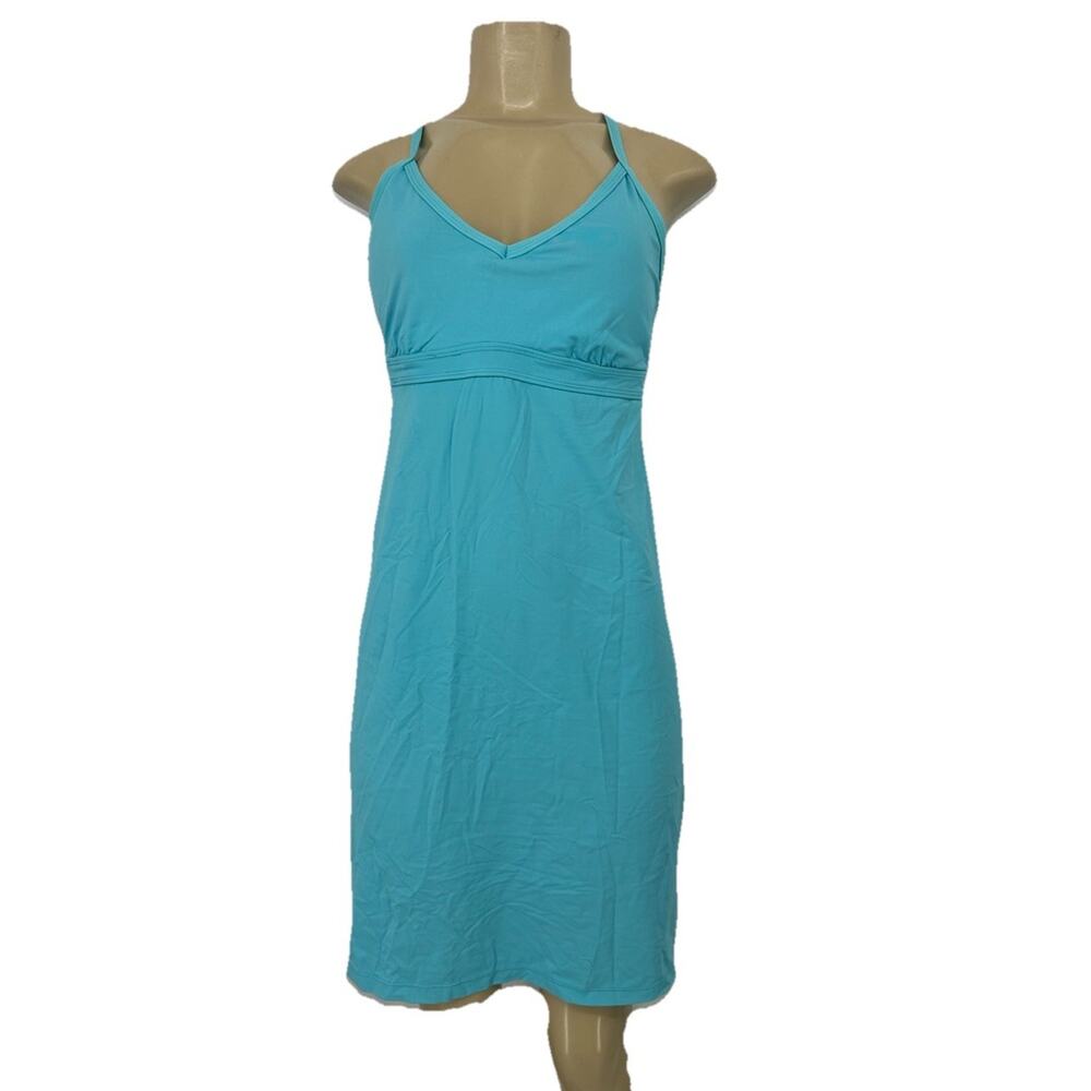 Athleta Small Women Shorebreak Swim Dress Wireless Blue Beachwear 1-7
